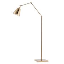 It has a slim metal body and arched arm that let the cylindrical shade shine. Maxim Lighting Library 55 In Heritage Swing Arm Floor Lamp In The Floor Lamps Department At Lowes Com