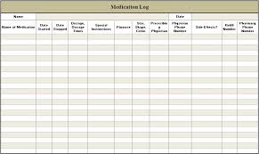 Printable Daily Medication Log Template Madcine Card Medication