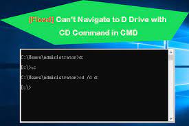 d drive with cd command in cmd