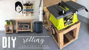 rolling table saw stand