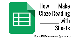 create cloze reading activities with
