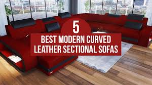 modern curved leather sectional sofas