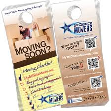 Door Hangers Flyers For Socal Based Moving Company 1st Choice