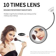 round makeup mirror led wall mount with