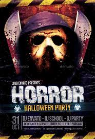 Horror Biohazard Halloween Party Flyers