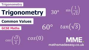 trigonometry common values worksheets