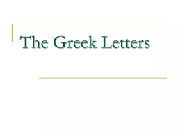 Ppt The Greek Letters Powerpoint Presentation Id 2998127 gambar png