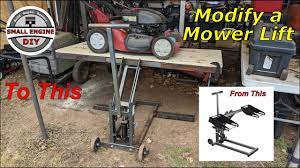 a modified mower jack lift you