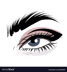 cat eyes makeup with fake eyelashes and