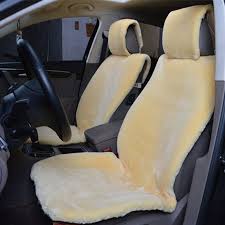 Beige Sheepskin Car Seat Covers