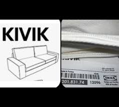 Ikea Kivik Blekinge White 3 Seat Sofa