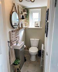 before after dull downstairs toilet