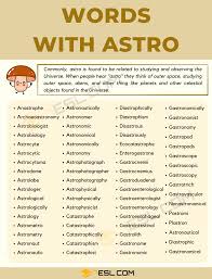 words with astro 67 common astro words