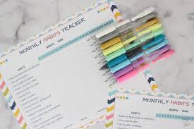 Homemade labels make sorting and organization so much easier. Printable Monthly Habit Tracker Free Download Tutorial