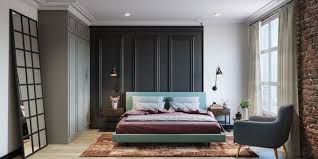 Compact Bedroom With Wall Trims And
