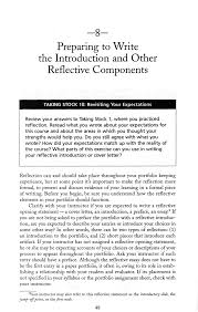 preparing to write the introduction and other reflective components 