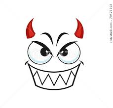 cartoon devil face smiling demon