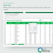 Premium Template Price List Excel Template Price List Excel