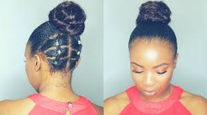It is not easy to do and needs time, and patience, however, is among one of the best rated in our list. Rubber Band Updo Hairstyle On Short Natural Hair Twa Tondie Phophi Youtube