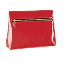 red makeup pouch