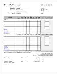 Time Card Template For Excel