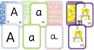 Associer un mot en capital à ses lettres en script. Cartes Alphabet Et Phonemes A La Croisee Des Savoirs