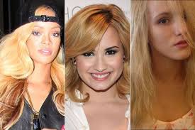 Okay seriously demi lovato you need to stop changing hair styles into those you've already had. Celebrities With Blonde Hair Rihanna Bella Thorne Demi Lovato Dye Hair Blonde