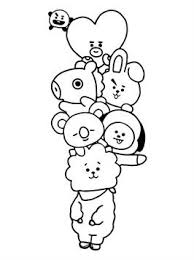 Download and print these bts coloring pages for free. Kids N Fun Com 17 Coloring Pages Of Bt21