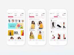 Home Page Ecommerce Mobile App Design gambar png