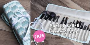 makeup brush carrying case free sewing