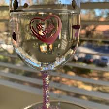 Purple Valentine S Day Wine Glass