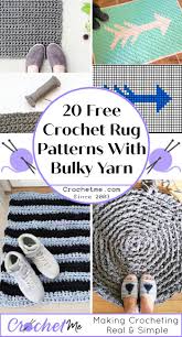 20 free crochet rug patterns with bulky