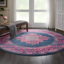 fl transitional round rug