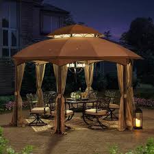 Brown Dome Canopy And Mosquito Netting