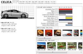 Toyota Celica Touchup Paint Codes Image Galleries Brochure
