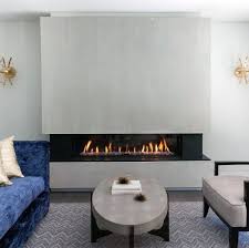 55 Contemporary Linear Fireplace Ideas