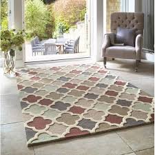 hand tufted wool geometric rug
