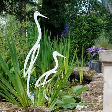 Herons Garden Sculpture Pair In