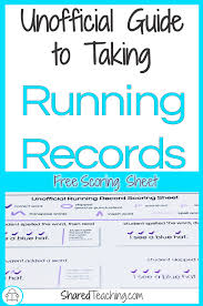 Taking Running Records The Unofficial Guide Shared Teaching