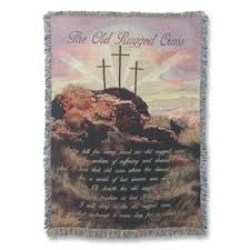 the old rugged cross tapestry throw