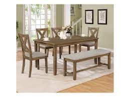 You're sure to find the table and bench combination that suits your home when you shop our collection. Crown Mark Clara 6 Piece Table Set With Bench And Chairs Royal Furniture Table Chair Set With Bench
