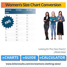 size chart conversion tops pants