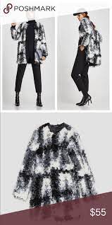Zara Two Tone Black Faux Fur Jacket