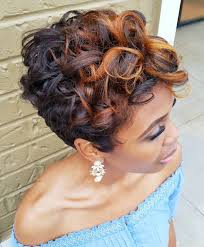 Short hair with side long bangs /via. 60 Great Short Hairstyles For Black Women Therighthairstyles
