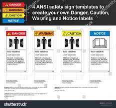 Ansi Safety Sign Template Create Your Stock Vector Royalty