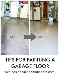 how to paint a garage floor tips on