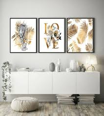 A4 Set Of 3 Modern Wall Art Prints For