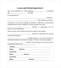 Lease Agreement Form Template Rental Tenancy Agreement Template