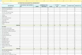 Construction Cost Excel Template To Complete Estimate Xls