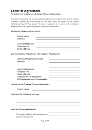 perfect letter of agreement templates